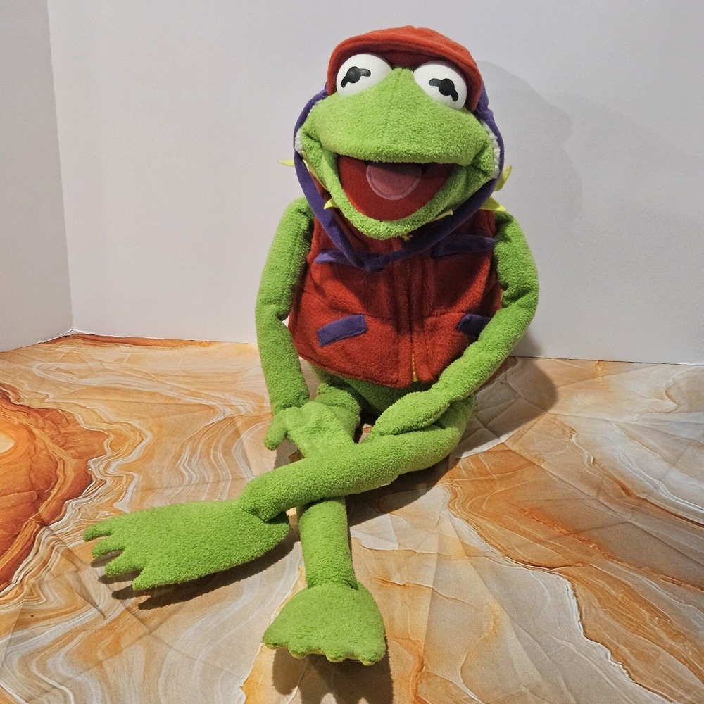 Vintage Macy's Kermit the Frog Topographer Plush Muppets Exclusive